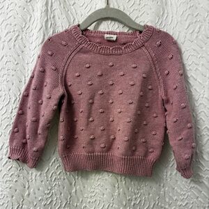 Jamie Kay Dusty Pink Textured Crew Neck Sweater 3yrs